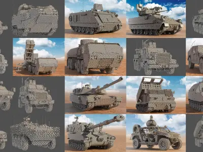 American Wheeled And Tracked Military Vehicles 20 in 1 UVW Only 