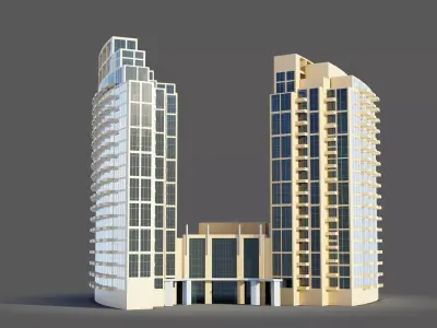 standpoint tower - Dubai 3D model