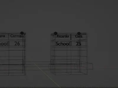 2 Set School Event Podium 3D model