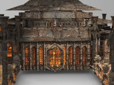 Desert sand palace 2 3D model