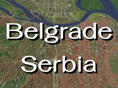 Belgrade Serbia - city and urban 3D model