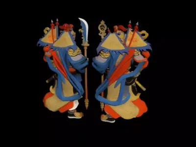 China Zhong Kui  warrior  heavenly king  night demon  3D model