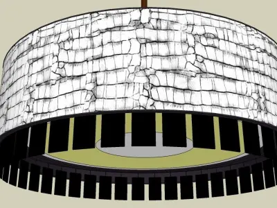 Pendent lamp rounded 3D model