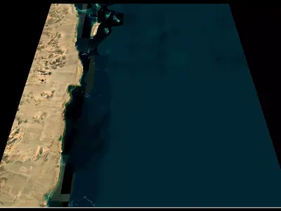Mecca and the Red Sea coast of Saudi Arabia - tile n20 e37 3D model