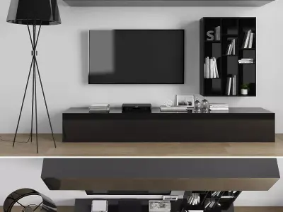 Tv stand Low-poly 3D model