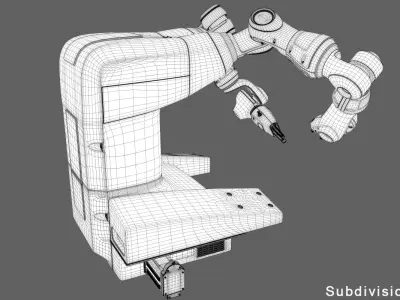Robots playing chess Low-poly 3D model