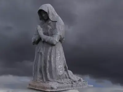 Renaissance Prayer statues 3  3D model