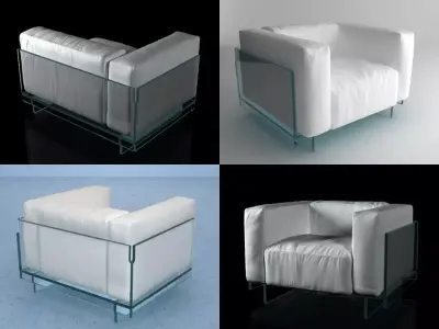 Crystal sofa moduls 3D model