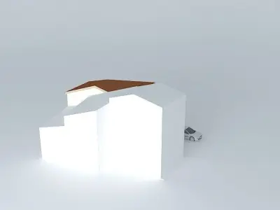 2 homes terraced house in town Free 3D model