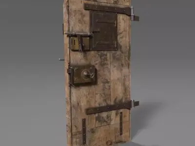 Old Prison Security Door  3D model