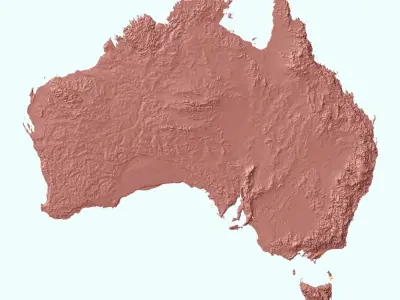Australia Terrain 3D model