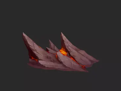 Lava Rocks Volcanic Rocks Set 03 Low-poly 3D model
