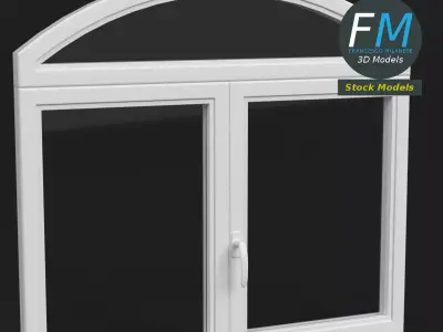 Round top window 3D model