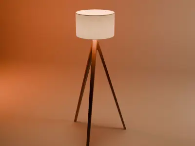 Modern Tripod Floor Lamp Free 3D model