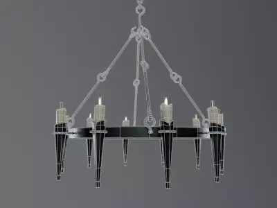 Medieval Chandelier Low-poly 3D model buy