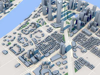 Shanghai Tower Skyscraper in Shanghai China 3D model