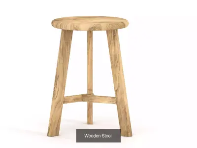 Wooden Chairs Collection 3D Model Pack
