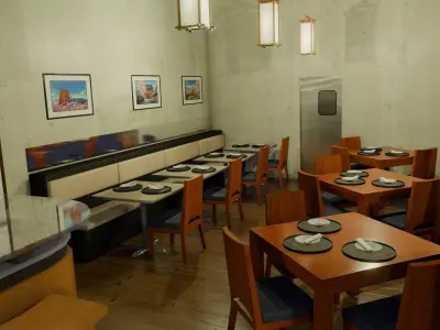 Asian or Japanese Restaurant - game-ready Low-poly 3D model