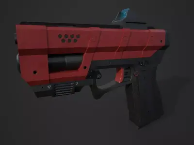 Futuristic Sci-Fi  Gun Low-poly 3D model