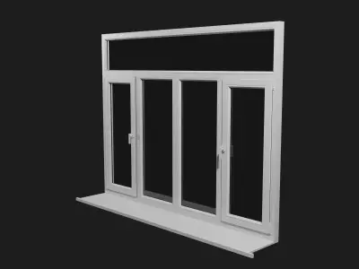 PVC window Low-poly 3D model
