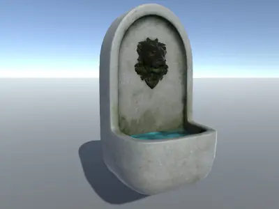 Fountain Set 2 - Unreal - Unity Low-poly 3D model