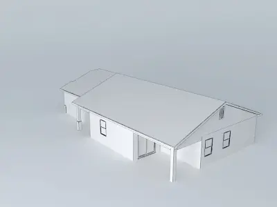 House with roof Free 3D model