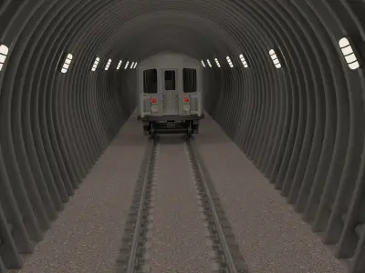 Subway tunnel 3D model