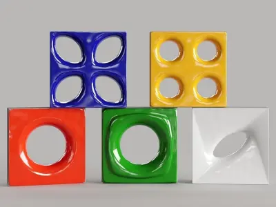 Cobogo Color Bricks Collection 1 3D model