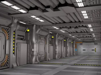 Sci Fi Interior Industrial 3D model