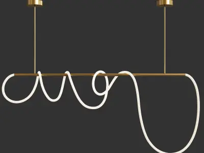 Rope luke LED Pendant Light Low-poly 3D model