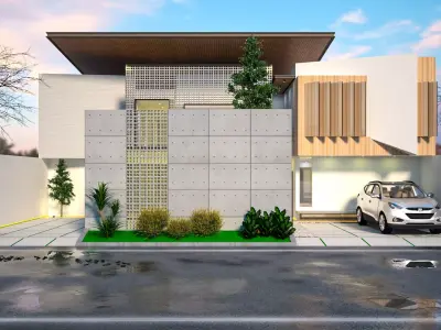 Modern House Exterior and Interior 3D model