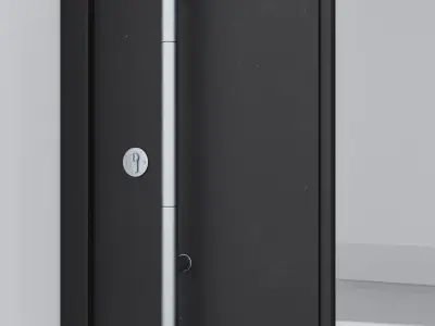 Aluminium door 183 3D model