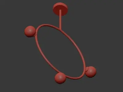 Chandelier Areti Circle Pendant 3D model
