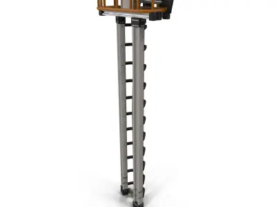 Lighting tower Low-poly 3D model