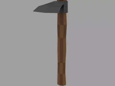 Low-Poly Stylized Hoe Game Ready Low-poly 3D model