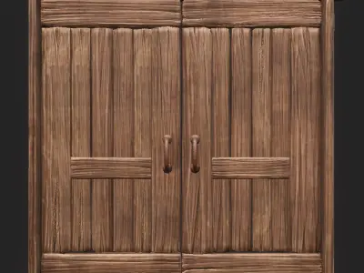 Environment Doors Gates Fences Game Assets Low-poly 3D model