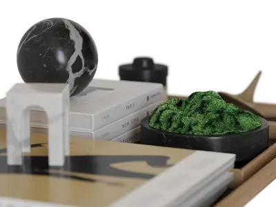 Decorative coffee table set 3 3D model