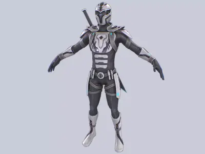 Scifi character Low-poly 3D model