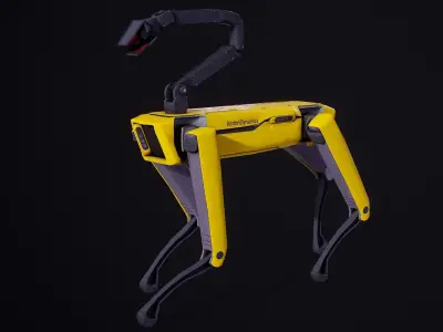 Boston Dynamics Spot Robot PBR Low-poly 3D model