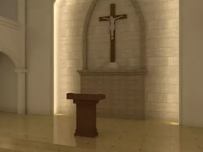 Church Interior 06 3D model