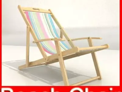 Beach Chair High Detail 3D model