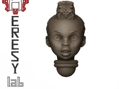 Heresylab - Female Sci-Fi heads for conversions SET 3 of 21 3D print model