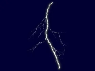 Realistic 3D Lightning CG-07 Low-poly 3D model