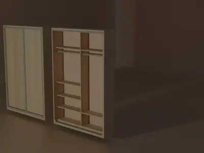 Modern wardrobe 3D model 3D model