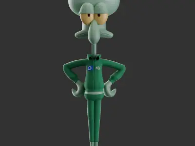 Squidward in Squid Game Low-poly 3D model