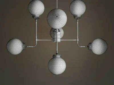 bistro globe clear glass 8  3D model