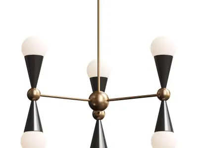  Caracas 3-Arm Chandelier 3D model