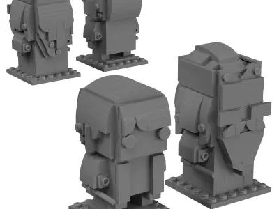 Lego Brickheadz - 41621 Ron Weasley And Albus Dumbledore 3D model