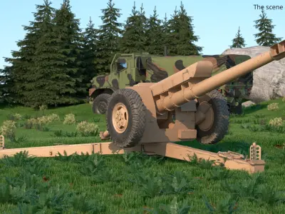  Army Desert Howitzer 122 mm Combat Condition 