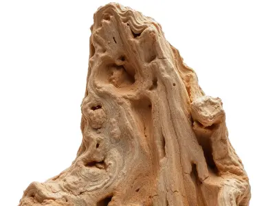 Natural Driftwood Rock model pack Low-poly 3D model